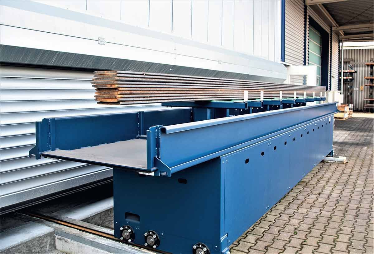 Bild: STOPA LG-E, Langgutlager mit Transportwagen