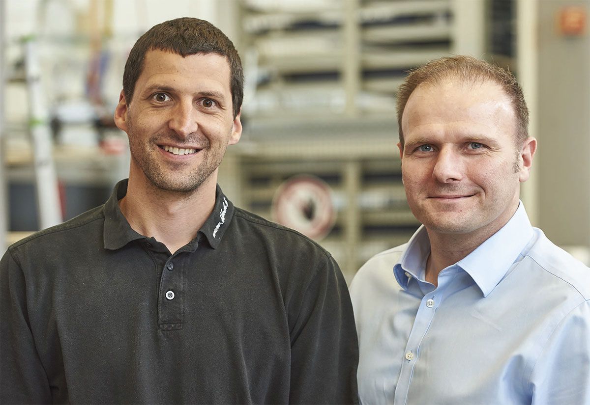 Bild: Marco Büchel, Geschäftsleiter der Büchel Blech AG, und Ralf Gerber, Technischer Leiter bei STOPA