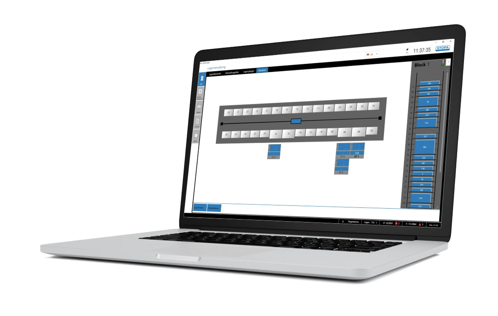 Bild: Warehouse Management System auf Laptop