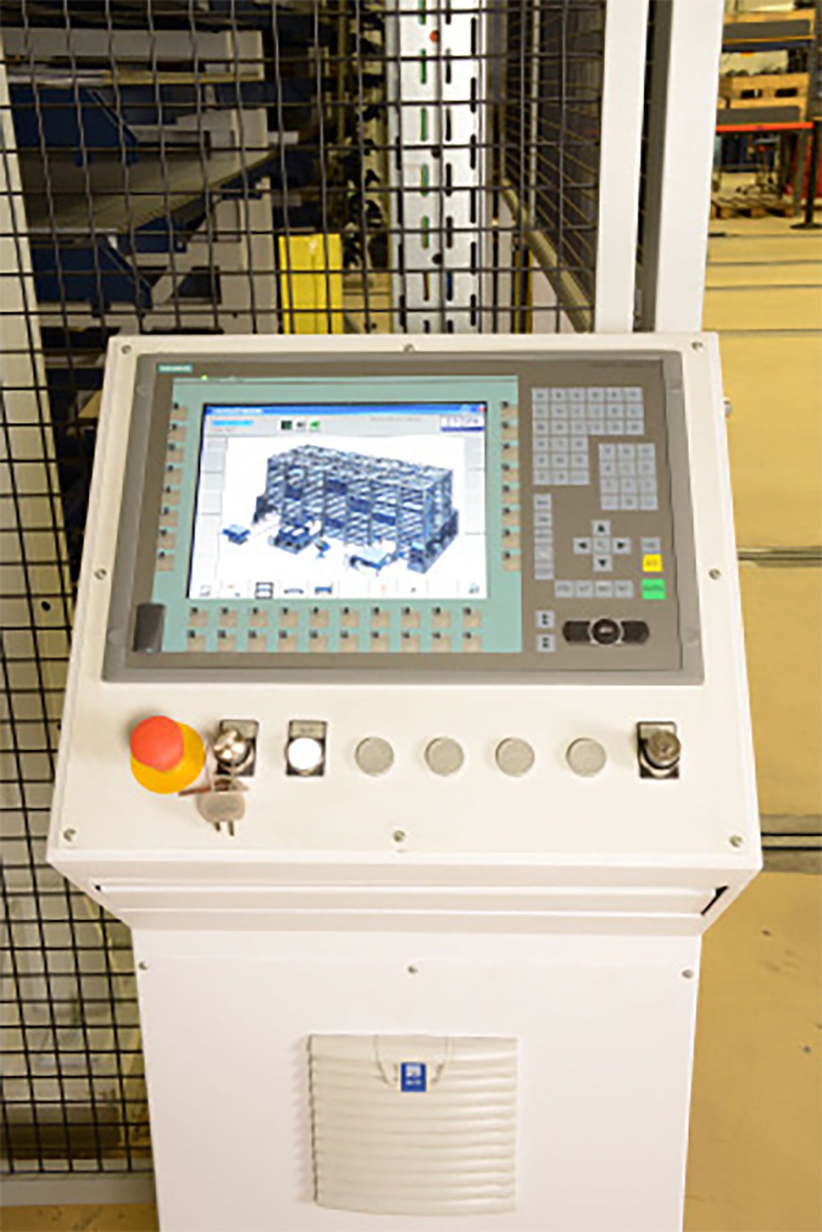 Picture: STOPA COMPACT, The system control consists of an industrial PC with integrated real-time soft PLC, which is installed in an ergonomic control panel together with a 12-inch TFT display.
