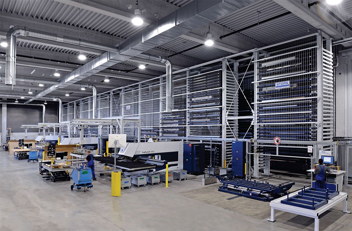 Picture: STOPA COMPACT, The expanded metal and perforated plate manufacturer MEVACO uses its STOPA COMPACT automatic storage system as the basis for high delivery quality